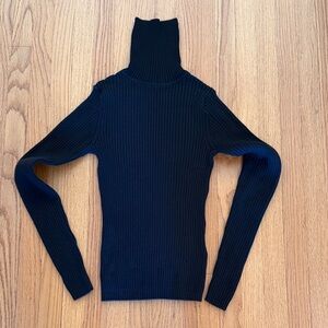 GAP Black Ribbed Turtleneck Sweater